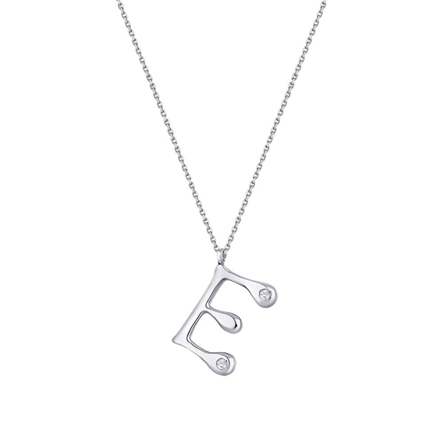 0,04 ct. Diamant Halskette Buchstabe E