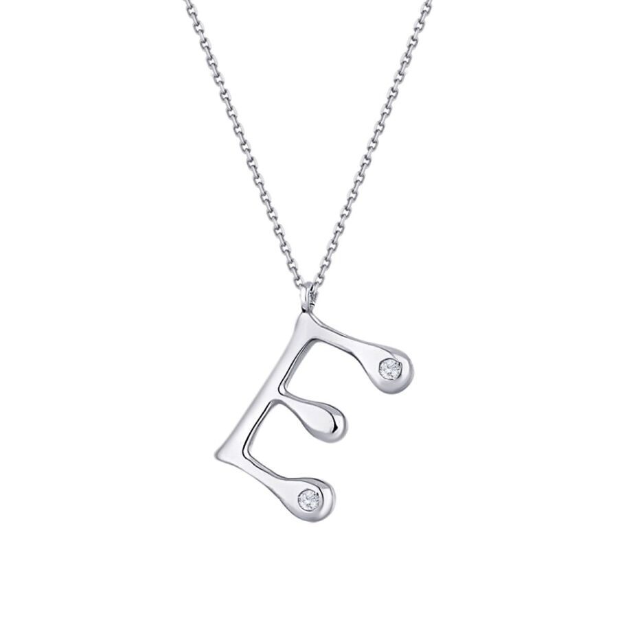 0,04 ct. Diamant Halskette Buchstabe E