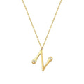 0,04 ct. Diamant Halskette Buchstabe N