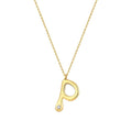 0,02 ct. Diamant Halskette Buchstabe P