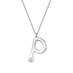 0,02 ct. Diamant Halskette Buchstabe P
