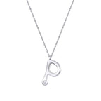 0,02 ct. Diamant Halskette Buchstabe P