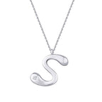 0,02 ct. Diamant Halskette Buchstabe S