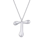 0,04 ct. Diamant Halskette Buchstabe T