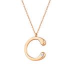 0,02 ct. Diamant Halskette Buchstabe C