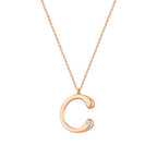 0,02 ct. Diamant Halskette Buchstabe C