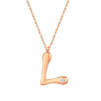 0,02 ct. Diamant Halskette Buchstabe L
