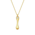 0,02 Carat Diamond I Letter Necklace