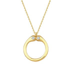 0,04 ct. Diamant O-Buchstabe Halskette