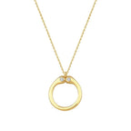 0,04 ct. Diamant O-Buchstabe Halskette