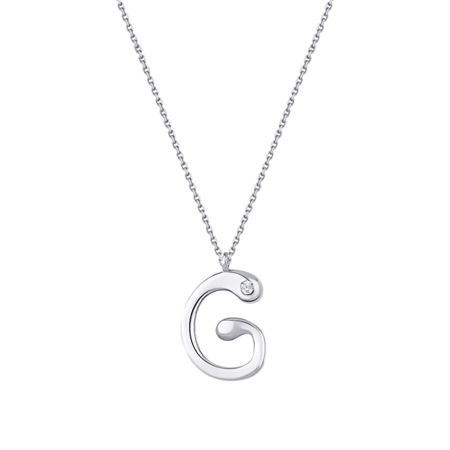 0,02 ct. Diamant Halskette Buchstabe G