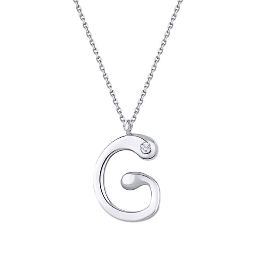 0,02 ct. Diamant Halskette Buchstabe G