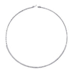 2.45 ct. Diamant Halb-Eternity Tennis Halsband
