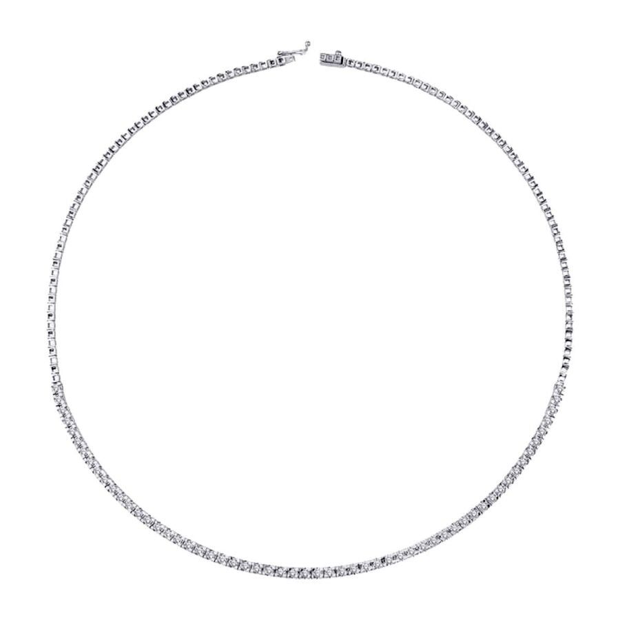 2,45 ct. Diamant Halb-Memoire Tennis Collier