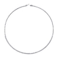 2,45 ct. Diamant Halb-Memoire Tennis Collier