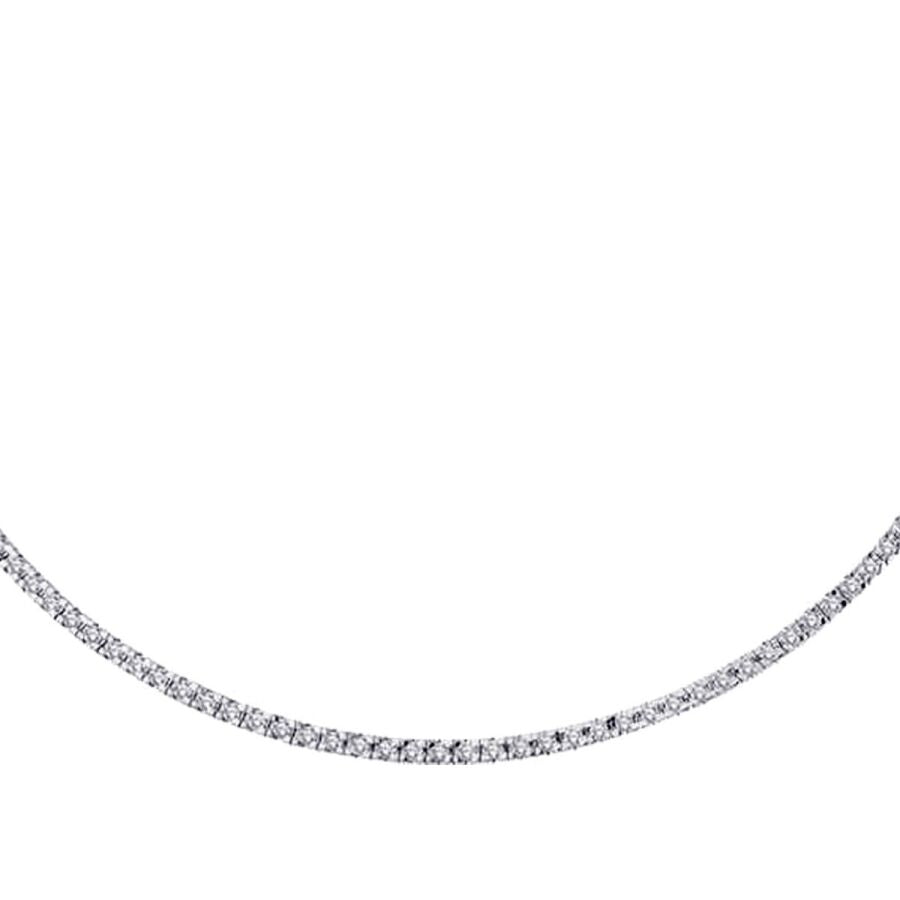 2.45 ct. Diamant Halb-Eternity Tennis Halsband