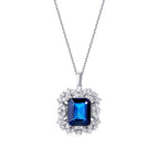 6,04 ct. Diamant Saphir Halskette