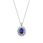 1,54 ct. Diamant Saphir Halskette