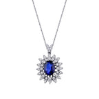 1,54 ct. Diamant Saphir Halskette