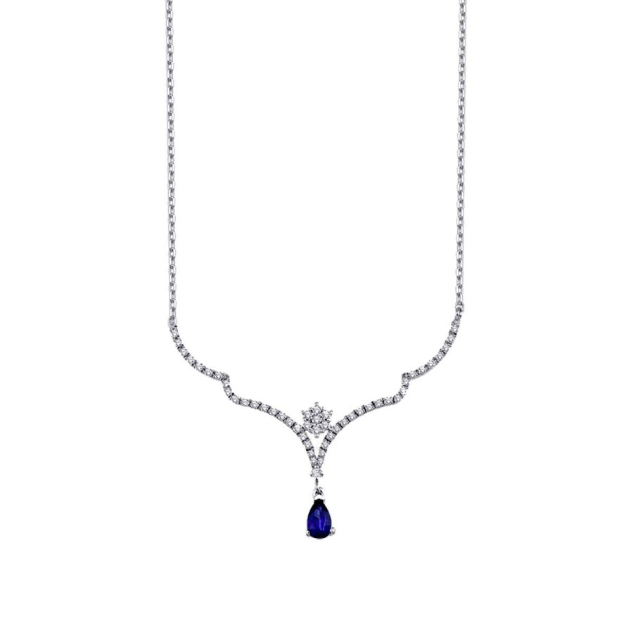 0.49 ct. Diamant Saphir Halskette