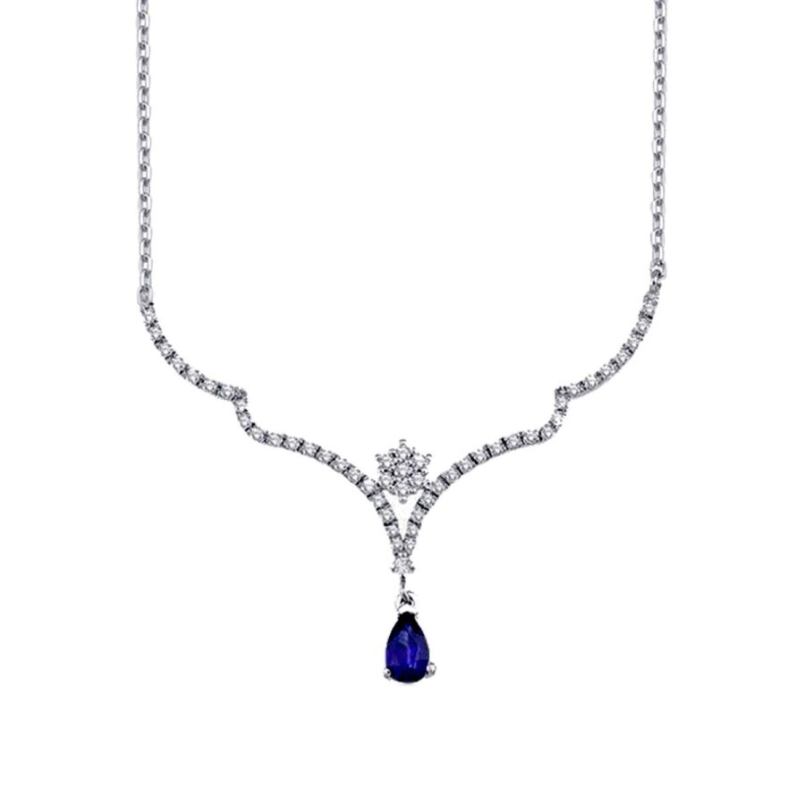 0.49 ct. Diamant Saphir Halskette