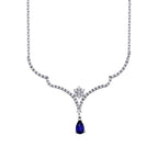 0.49 ct. Diamant Saphir Halskette