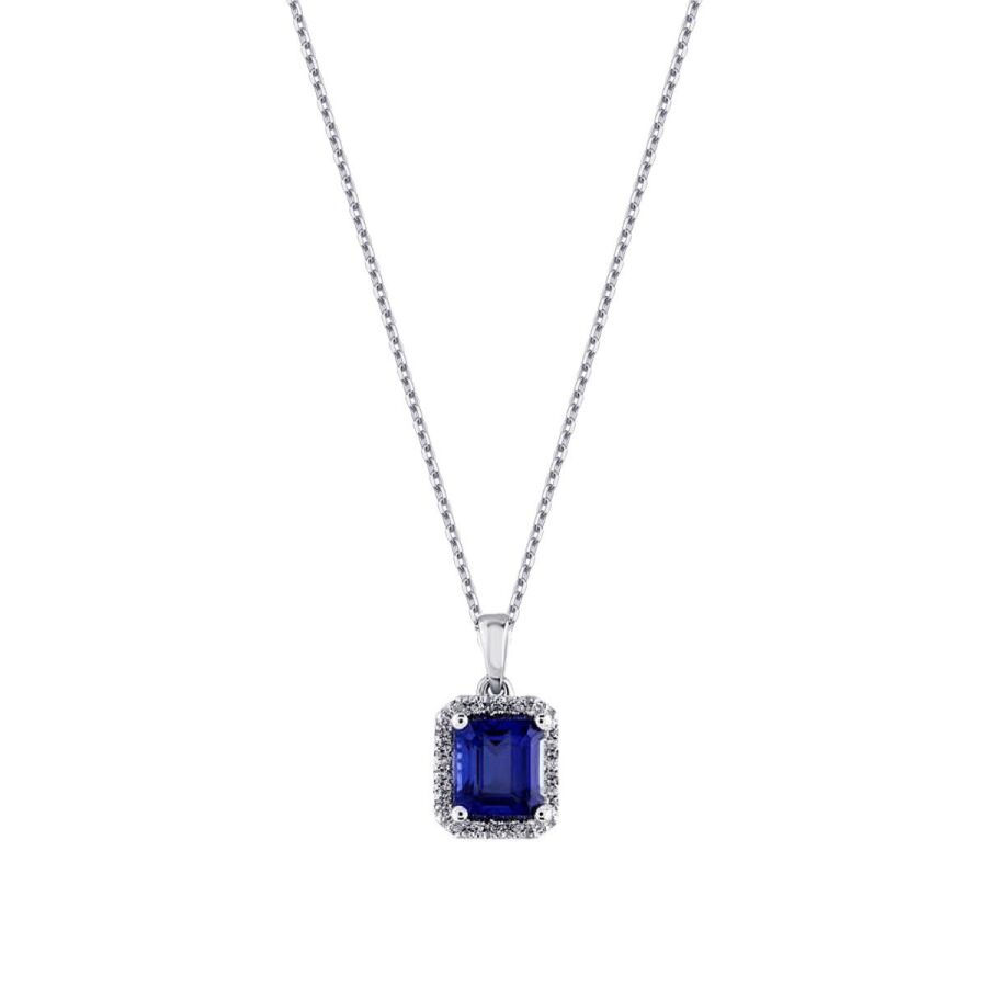 1.68 ct. Diamant Saphir Halskette