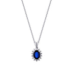 1,06 ct. Diamant Saphir Halskette