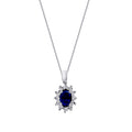 0.52 ct. Diamant Saphir Halskette