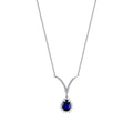 0,95 ct. Diamant Saphir Halskette