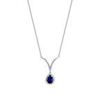 0,95 ct. Diamant Saphir Halskette