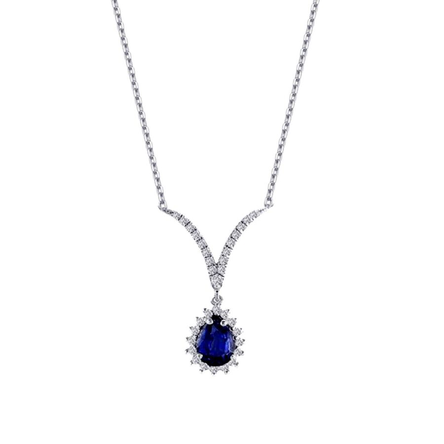 0,95 ct. Diamant Saphir Halskette