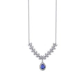 1,20 ct. Diamant Tropfen Saphir Halskette