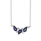 0,80 ct. Diamant Saphir Halskette