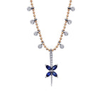 0,59 ct. Diamant Saphir Halskette
