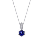 0,32 ct. Diamant Saphir Halskette