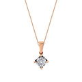 0.02 ct. Diamant Tektaş Rose Kolye