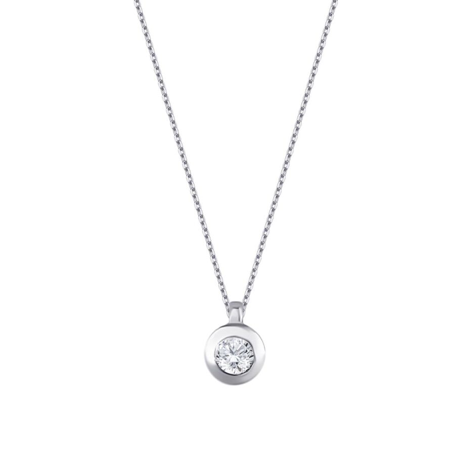 0.22 ct. Diamant Solitär Halskette