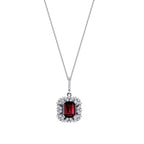 1,40 ct. Diamant Rubin Halskette