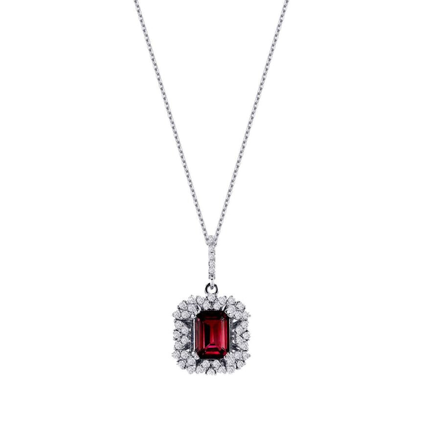 1.40 ct. Diamant Rubin Halskette