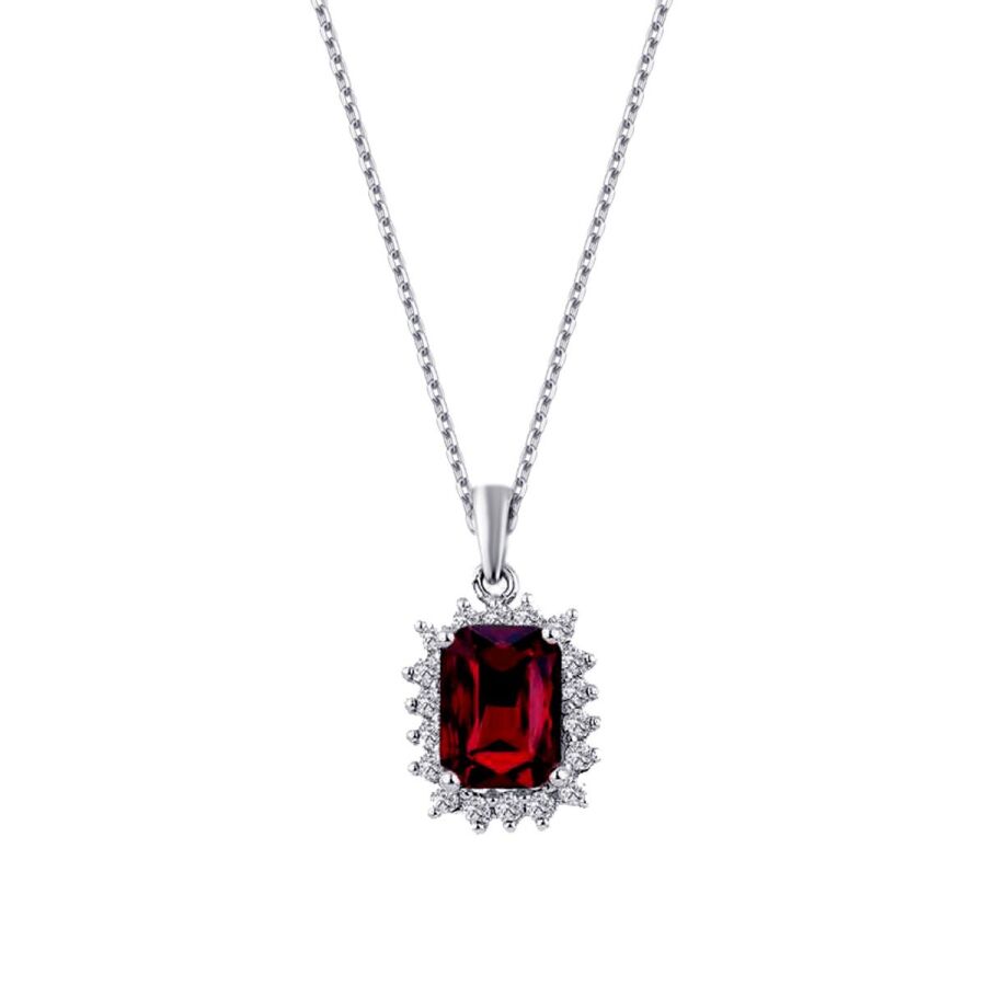 1,27 ct. Diamant Rubin Halskette