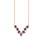 1,66 ct. Diamant Rubin Halskette
