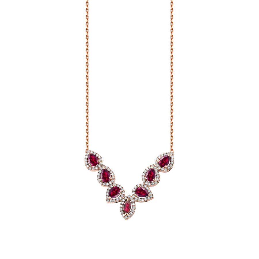 1.66 ct. Diamant Rubin Halskette