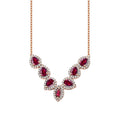 1,66 ct. Diamant Rubin Halskette