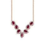 1,66 ct. Diamant Rubin Halskette