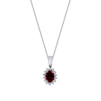 0,79 ct. Diamant Rubin Halskette
