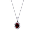 0,79 ct. Diamant Rubin Halskette