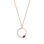 0,47 ct. Diamant Rubin Halskette