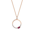 0,47 ct. Diamant Rubin Halskette