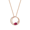 0,34 ct. Diamant Rubin Halskette